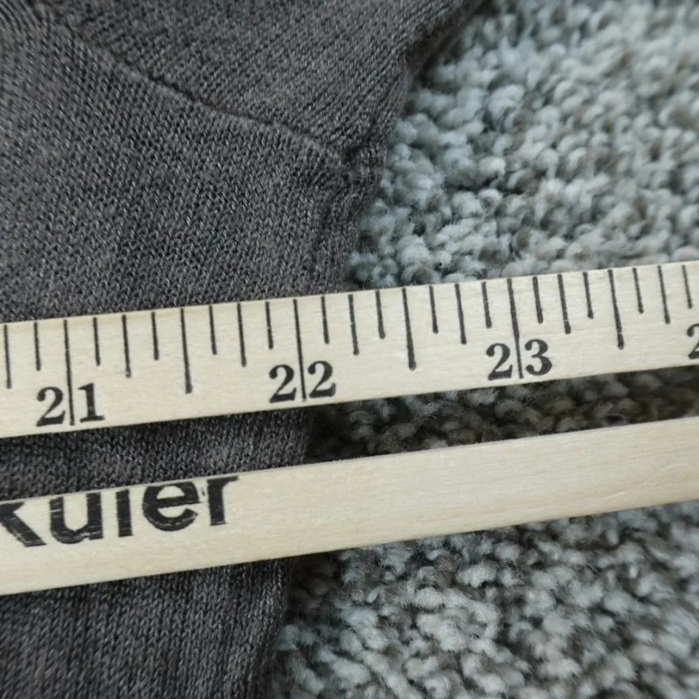 Banana Republic Sweater Mens L Gray Silk Linen V Neck Long Sleeve Pullover Soft‎
